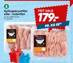 Bilka Kyllingebrystfilet eller -inderfilet tilbud