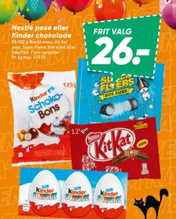 Bilka Nestlé pose eller Kinder chokolade tilbud