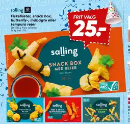 Bilka Fiskefileter, snack box, butterfly-, indbagte eller tempura rejer tilbud