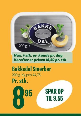 Min Købmand Bakkedal Smørbar tilbud