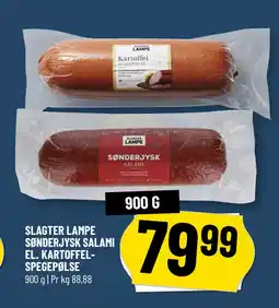 Løvbjerg SLAGTER LAMPE SØNDERJYSK SALAMI EL. KARTOFFELSPEGEPØLSE tilbud