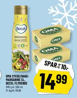 Løvbjerg OMA STEGE/BAGEMARGARINE EL. BECEL FLYDENDE tilbud