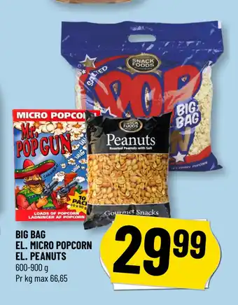 Løvbjerg BIG BAG EL. MICRO POPCORN EL. PEANUTS tilbud