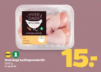 Netto Hverdags kyllingeunderlår tilbud