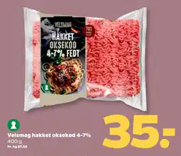 Netto Velsmag hakket oksekød 4-7% tilbud