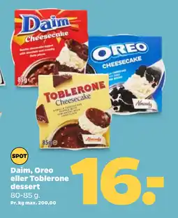 Netto Daim, Oreo eller Toblerone dessert tilbud