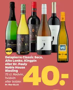 Netto Delapierre Classic Seco, Alto Lonko, Kingpin eller Dr. Pauly Noble House Riesling tilbud