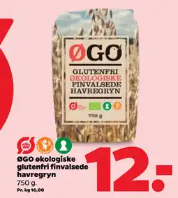 Netto ØGO økologiske glutenfri finvalsede havregryn tilbud