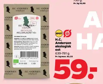 Netto H.C. Andersen økologisk ost tilbud