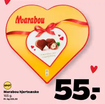 Netto Marabou hjerteæske tilbud