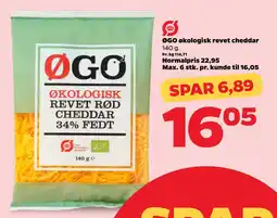 Netto ØGO økologisk revet cheddar tilbud