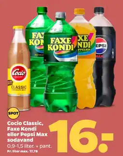 Netto Cocio Classic, Faxe Kondi eller Pepsi Max sodavand tilbud