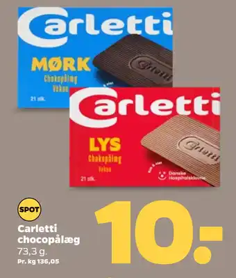 Netto Carletti chocopålæg tilbud