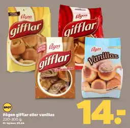 Netto Pågen gifflar eller vanillas tilbud