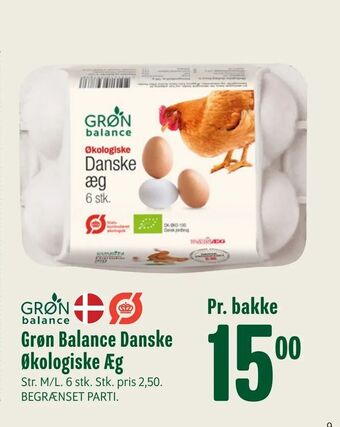Min Købmand Grøn Balance Danske Økologiske Æg tilbud