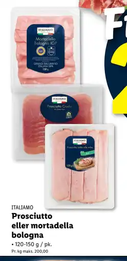 Lidl Prosciutto eller mortadella bologna tilbud