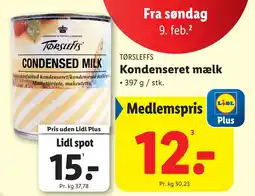 Lidl Kondenseret mælk tilbud