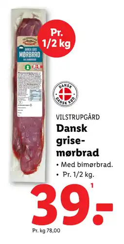 Lidl Dansk grisemørbrad tilbud