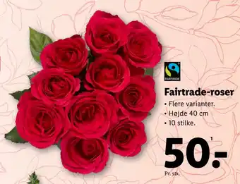 Lidl Fairtrade-roser tilbud