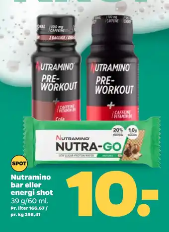 Netto Nutramino bar eller energi shot tilbud