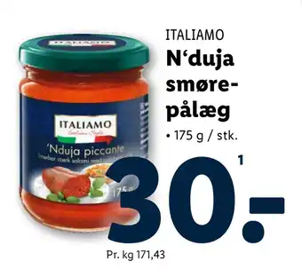 Lidl N‘duja smørepålæg tilbud