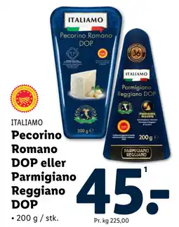 Lidl Pecorino Romano DOP eller Parmigiano Reggiano DOP tilbud