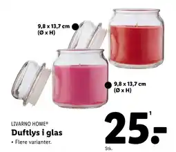 Lidl Duftlys i glas tilbud