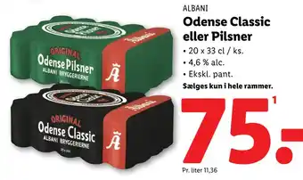 Lidl Odense Classic eller Pilsner tilbud