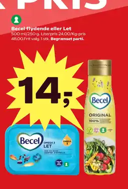SuperBrugsen Becel flydende eller Let tilbud