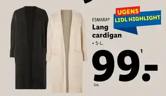 Lidl Lang cardigan tilbud