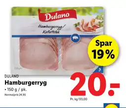 Lidl Hamburgerryg tilbud