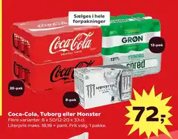 SuperBrugsen Coca-Cola, Tuborg eller Monster tilbud