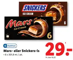 Lidl Mars- eller Snickers-is tilbud