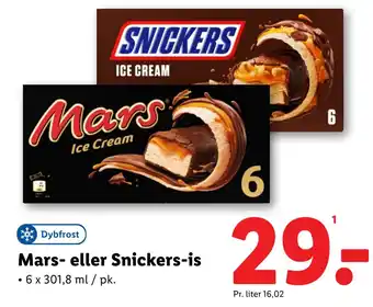 Lidl Mars- eller Snickers-is tilbud