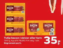 SuperBrugsen Tulip bacon i skiver eller tern tilbud