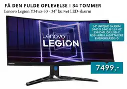 CBC Lenovo Legion Y34wz-30 - 34” kurvet LED-skærm tilbud