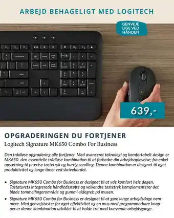 CBC Logitech Signature MK650 Combo For Business tilbud