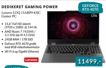 CBC Lenovo LOQ 15ARP9 83JC Gamer PC tilbud