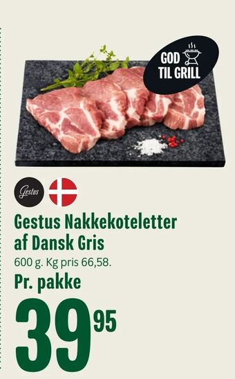 Min Købmand Gestus Nakkekoteletter af Dansk Gris tilbud