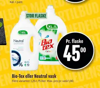 Min Købmand Bio-Tex eller Neutral vask tilbud
