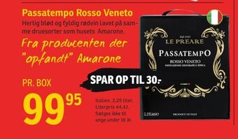 SPAR Passatempo Rosso Veneto tilbud
