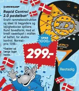 Bilka Dunlop Rapid Control 2.0 padelbat tilbud