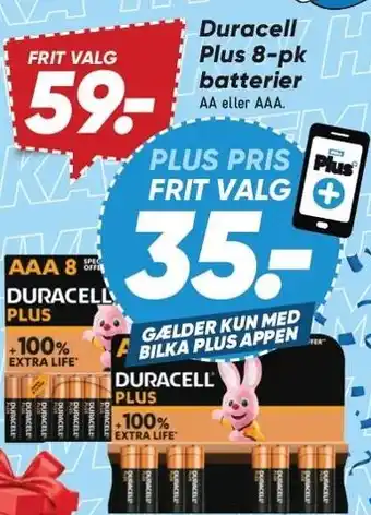 Bilka Duracell Plus 8-pk batterier tilbud