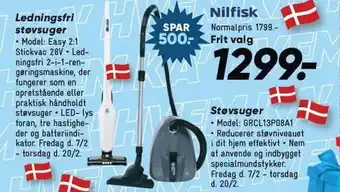 Bilka Nilfisk Ledningsfri støvsuger eller Støvsuger tilbud