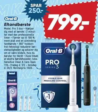 Bilka Oral-B Eltandbørste tilbud