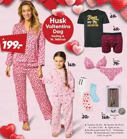 Bilka Pyjamas, t-shirt, Tights, Bh, 2-pak trusse, Strømper eller Strømpebukser tilbud