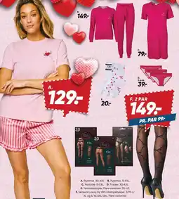 Bilka Pyjamas, Natkjole, Trusser, Tennisstrømper eller Sensual Luxury by VRS strømpebukser tilbud