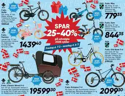 Bilka SPAR 25-40% på udvalgte 2025 cykler tilbud