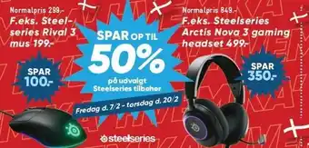 Bilka SPAR OP TIL 50% på udvalgt Steelseries tilbehør tilbud