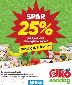 Bilka SPAR 20% på over 200 økologiske varer tilbud